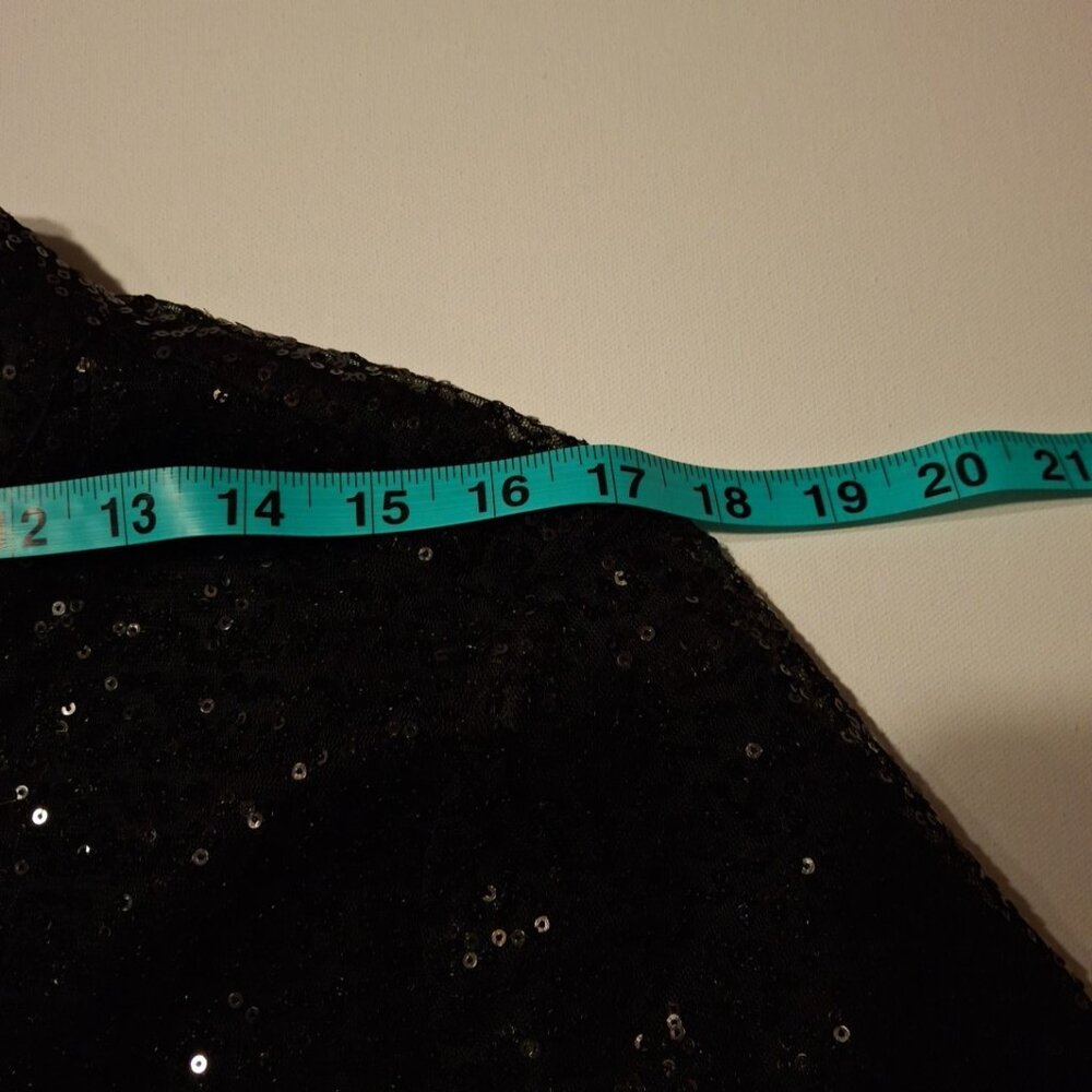 Duffield Lane Black Sequin Claudia Tunic Long Sleeve Women's Size Large - Picture 6 of 10